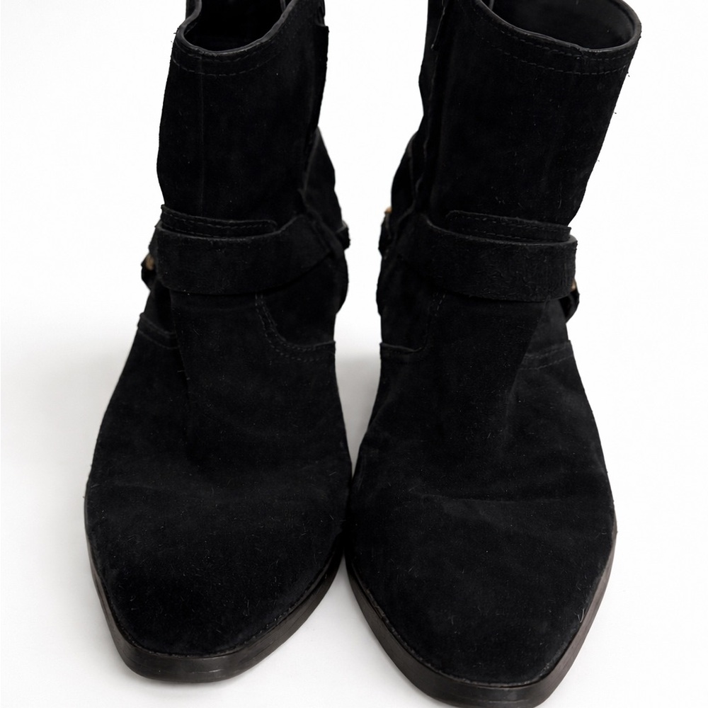 Michael Kors Black Ankle Boots with Gold Detail - Picture 3 of 4